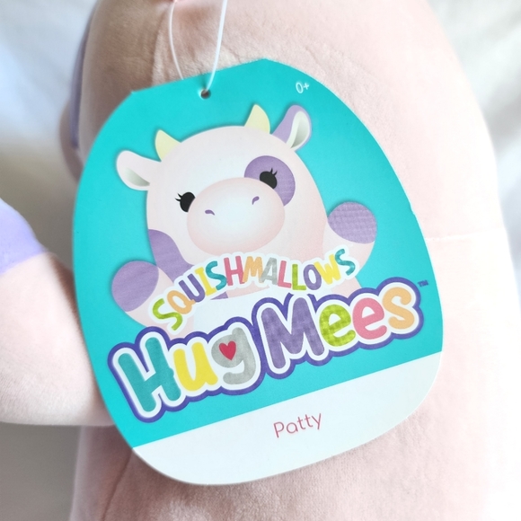 Patty 14" Squishmallows Hugmees purple cow stuffed animal - Picture 3 of 5